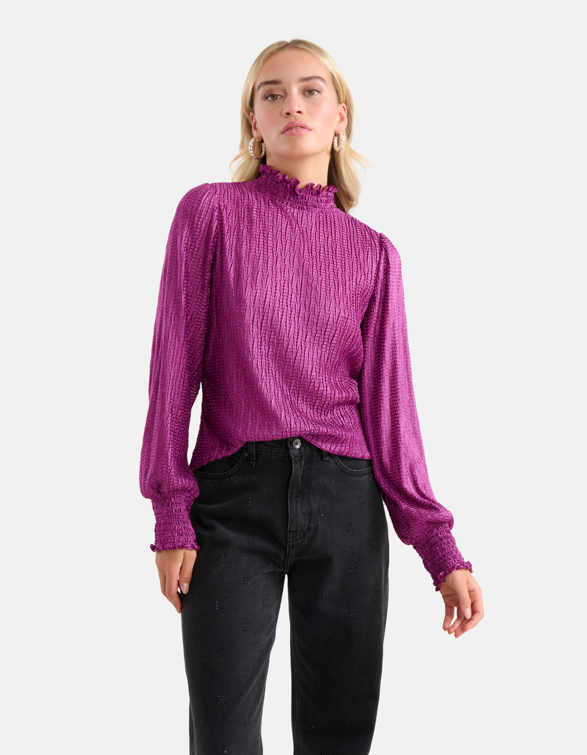 Textur Top Schwarz SHOEBY WOMEN