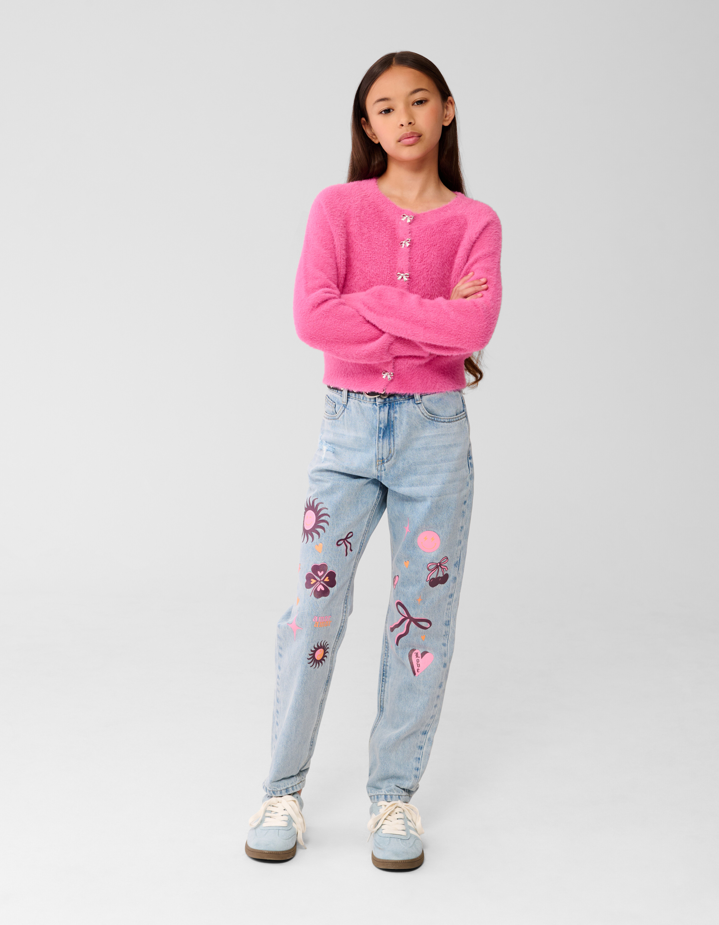 Schleife Strickjacke Rosa SHOEBY GIRLS