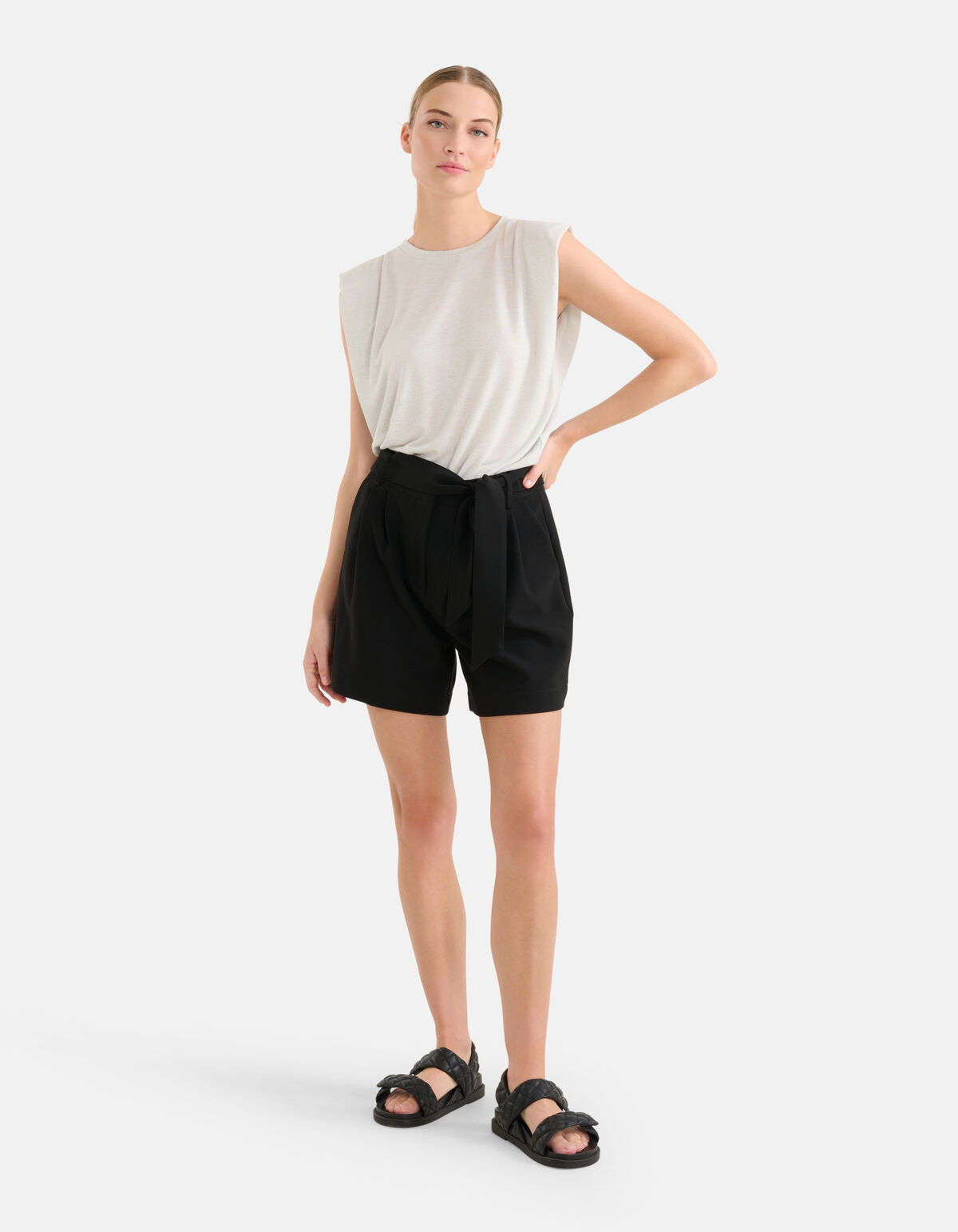 Glitzer-T-Shirt Off White SHOEBY WOMEN