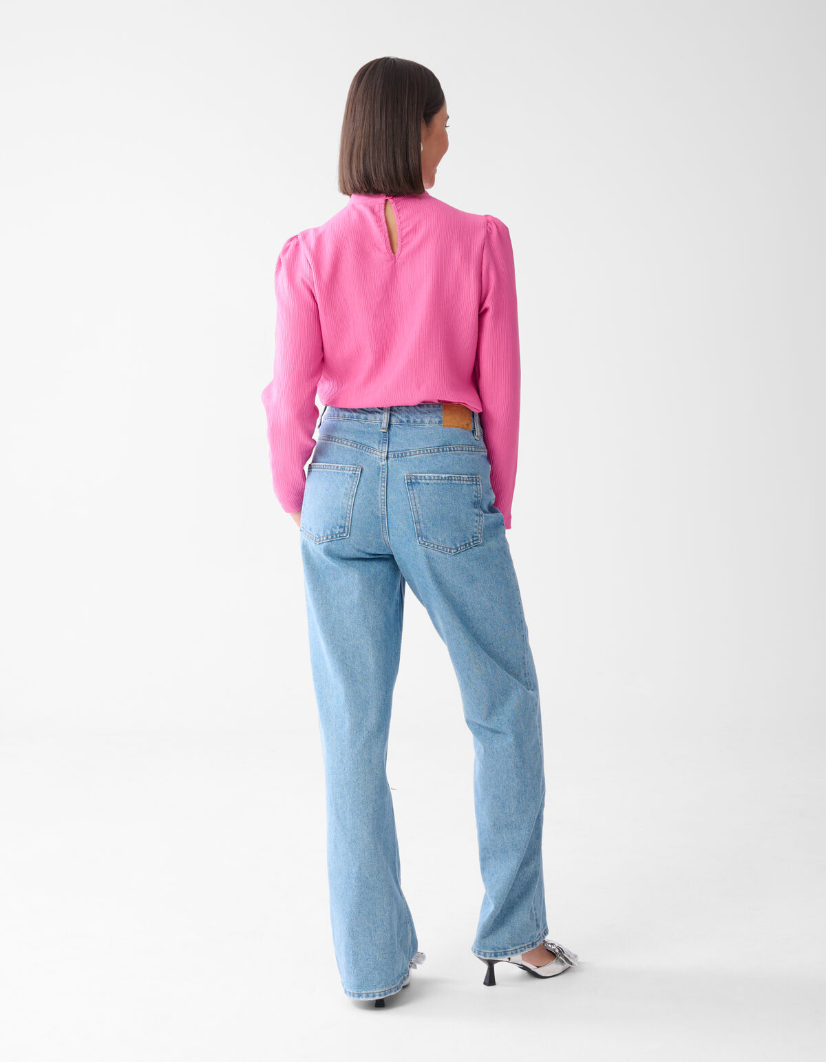 Strukturierte Bluse Rosa SHOEBY WOMEN