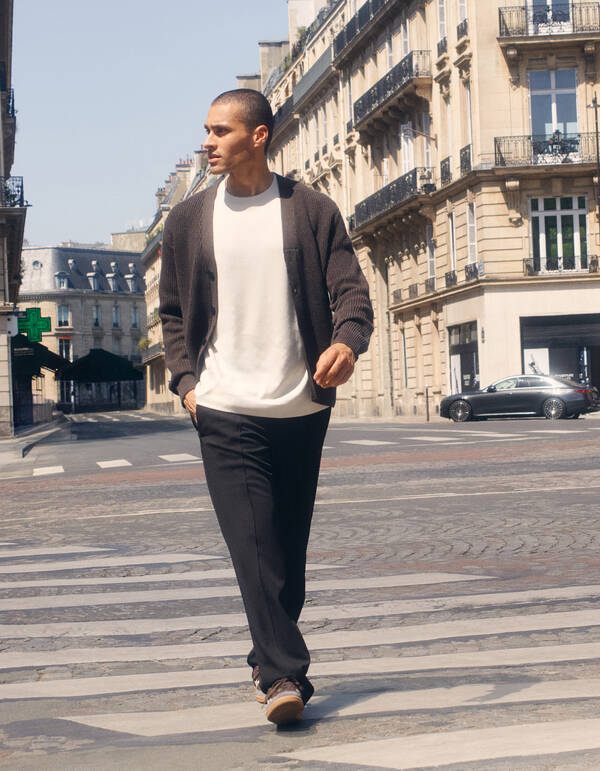 Twill Pintuck Hose Schwarz SHOEBY MEN