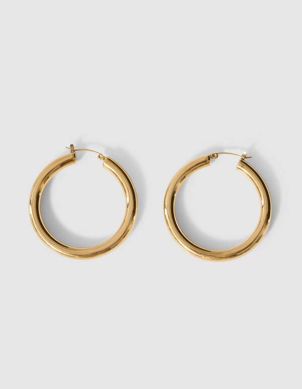 Basic Thick Ohrringe Gold SHOEBY ACCESSOIRES