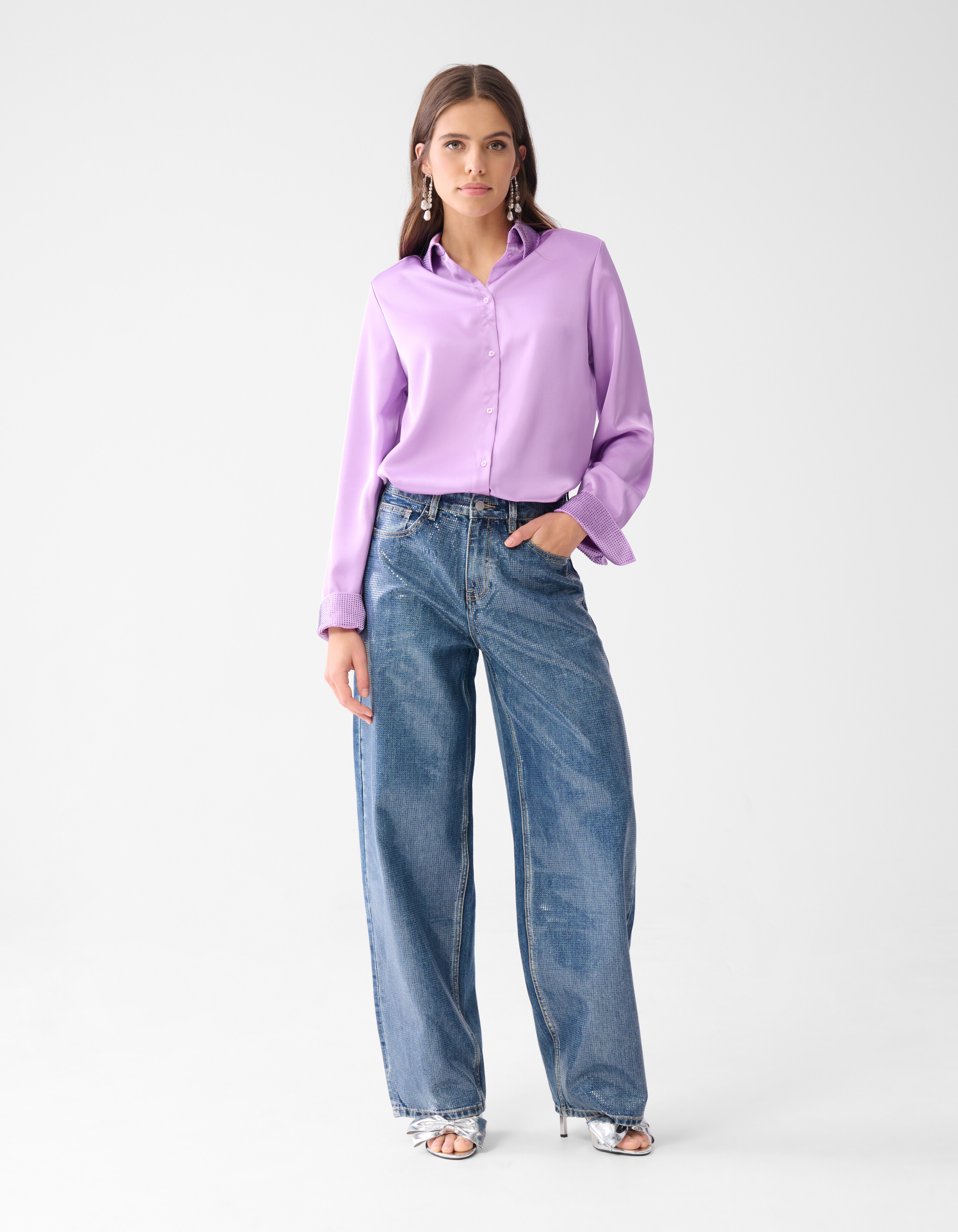 Satinbluse Hellviolett By Lizzy SHOEBY WOMEN