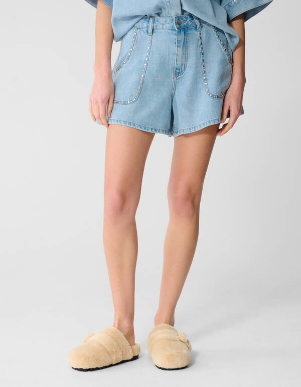 Denim Nieten Shorts Gebleicht SHOEBY WOMEN