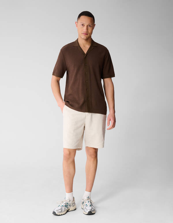 Gestricktes Overshirt Dunkelbraun SHOEBY MEN