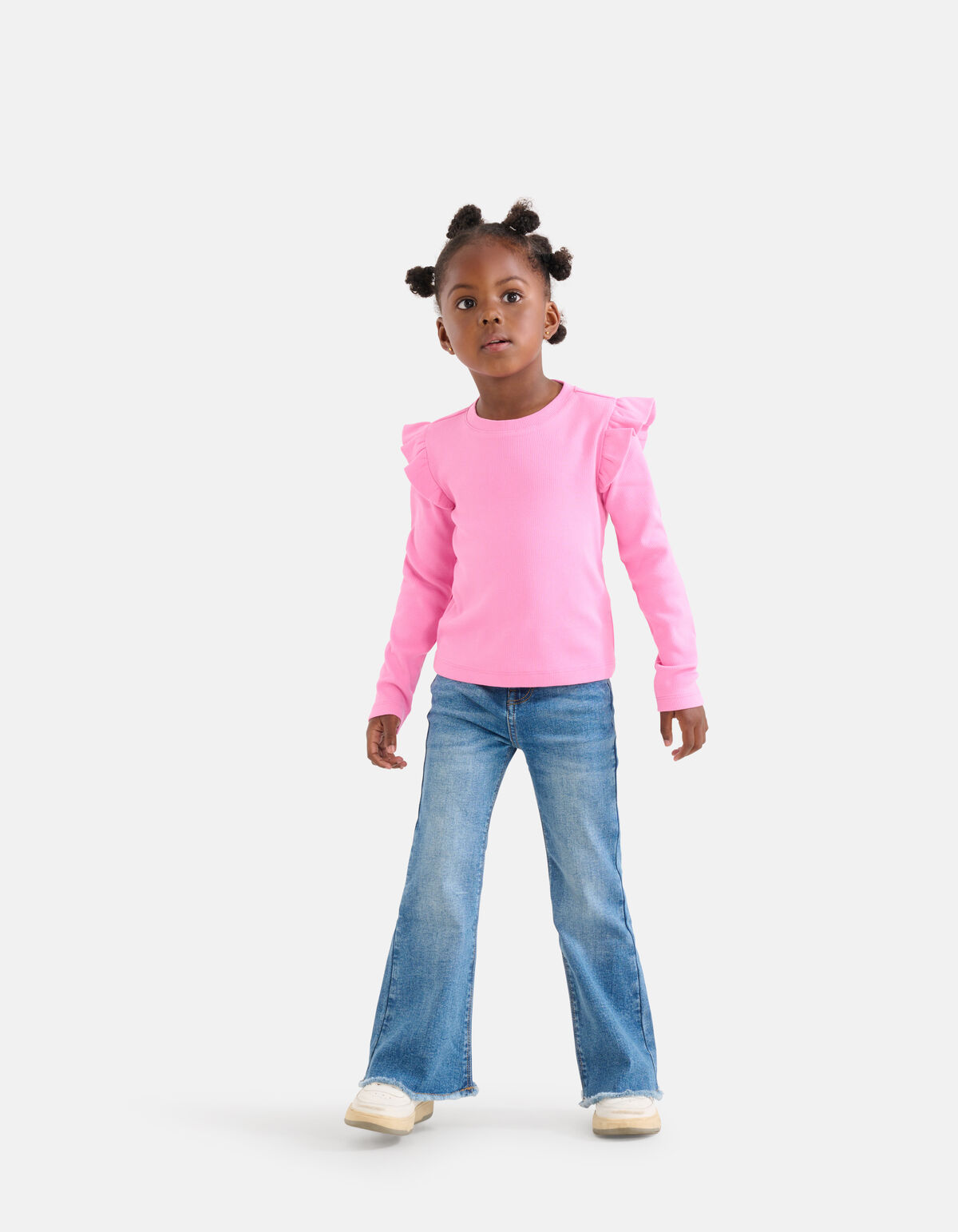 Rippenstrick-Langarmshirt Rosa SHOEBY GIRLS