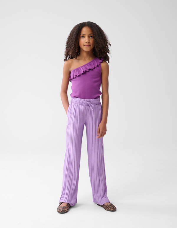 Ein-Schulter-Rüschen-Top Lila SHOEBY GIRLS