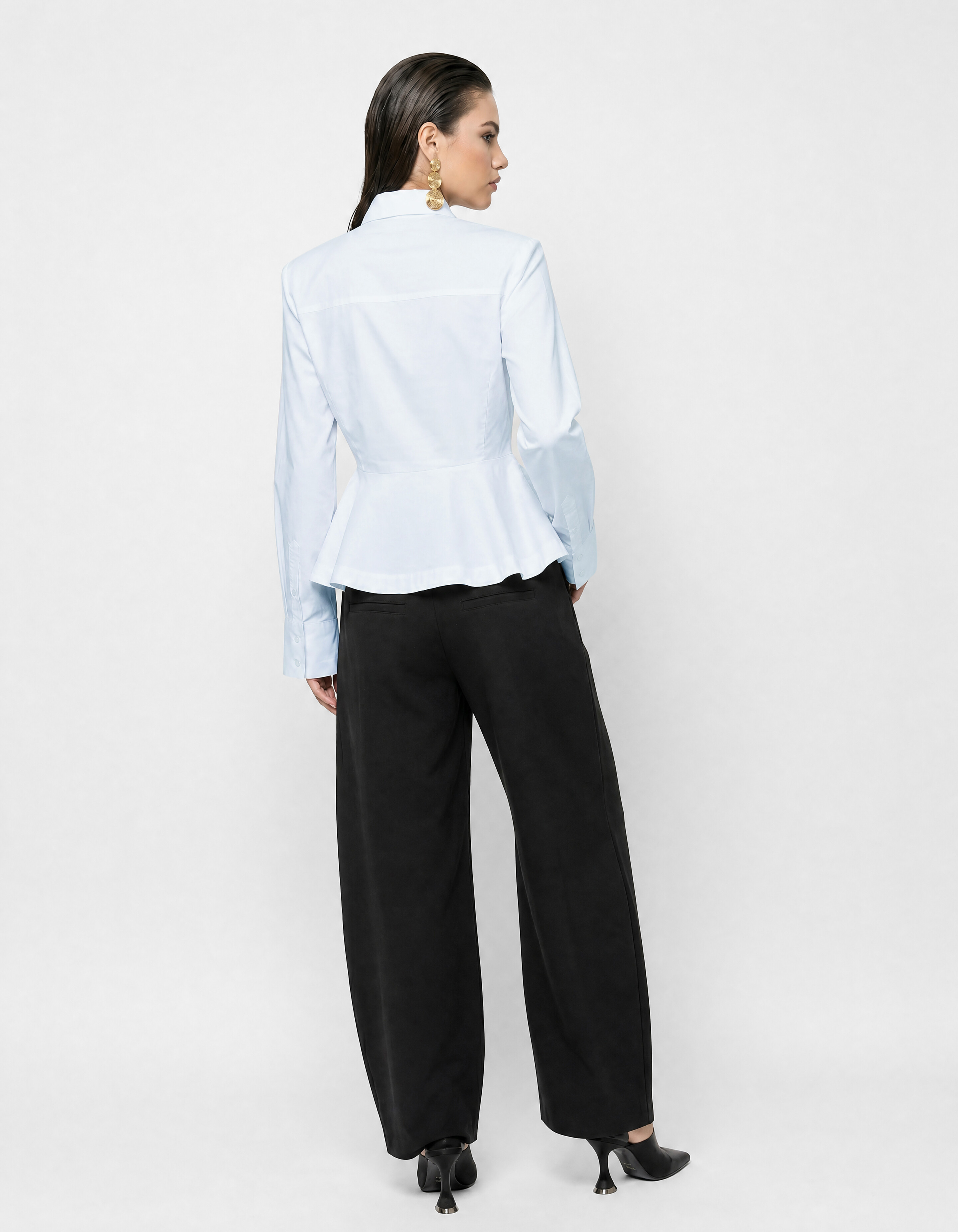 Peplum-Bluse Wei&szlig; SHOEBY WOMEN