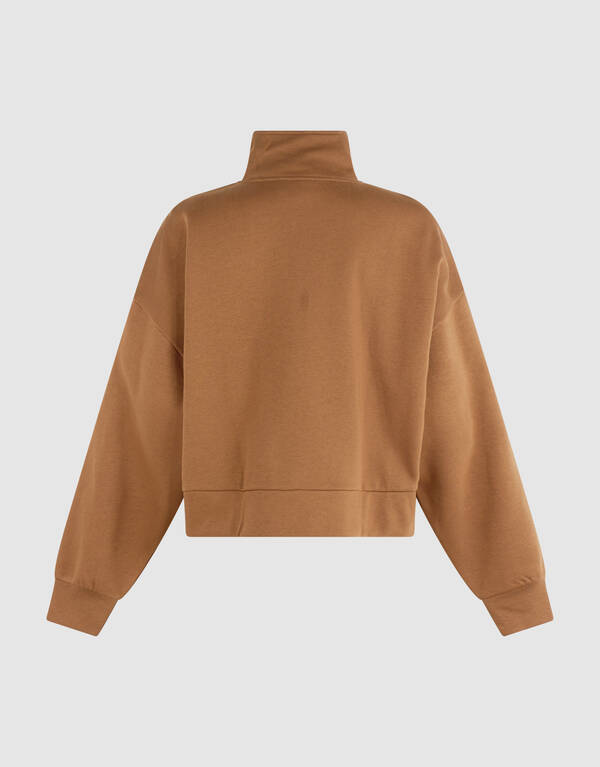 Oversized Zipper Pullover Braun SHOEBY WOMEN