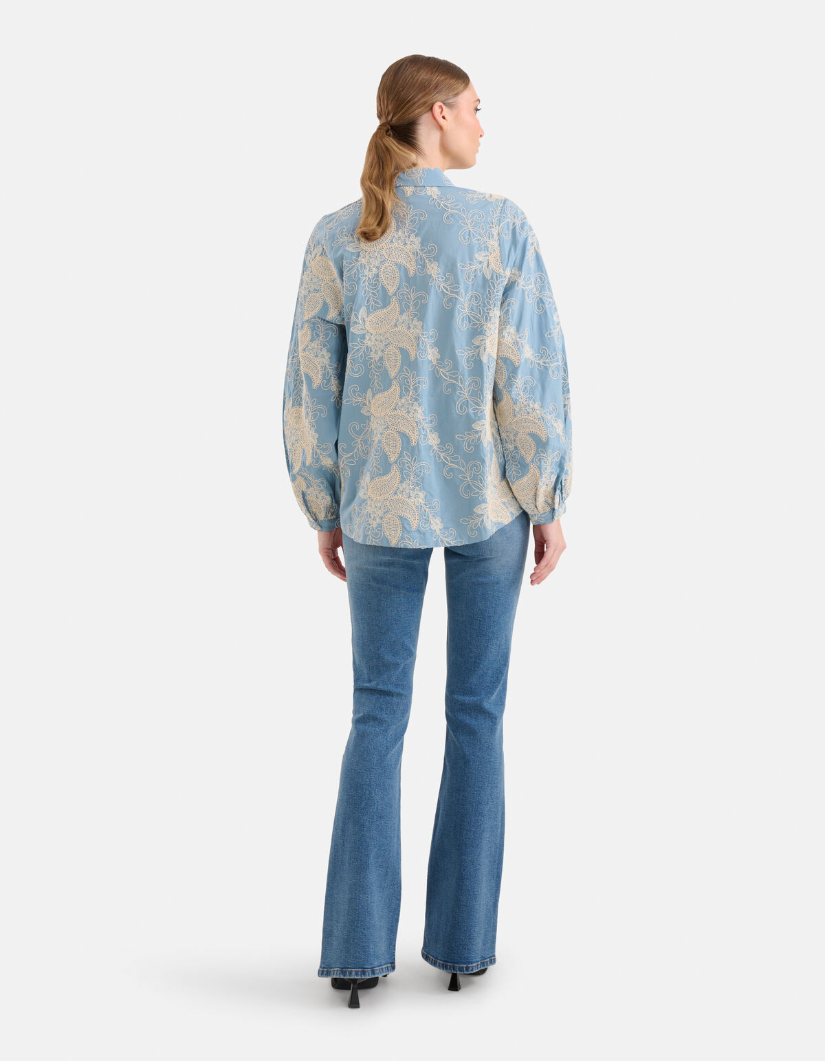 Embroidery Blouse Blauw By Mieke SHOEBY WOMEN