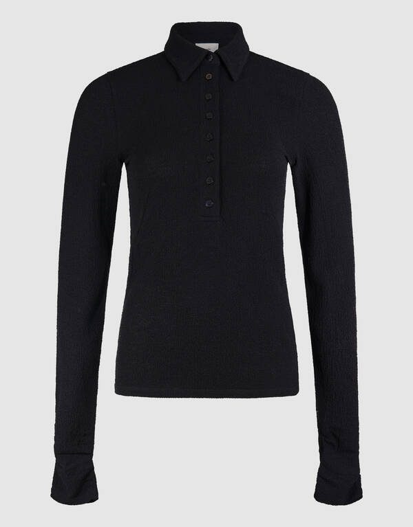 Blumen Polo Top Schwarz SHOEBY WOMEN