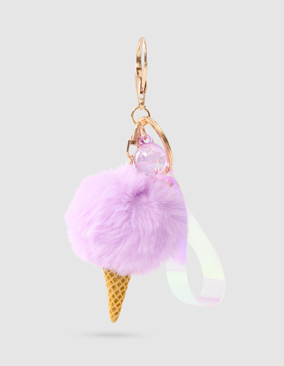 Pelz-Schlüsselanhänger Eiscreme Hellviolett SHOEBY ACCESSOIRES