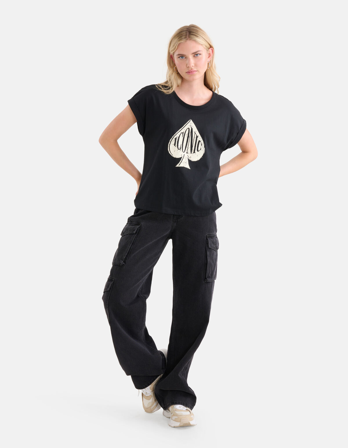 Artwork T-shirt Schwarz SHOEBY WOMEN