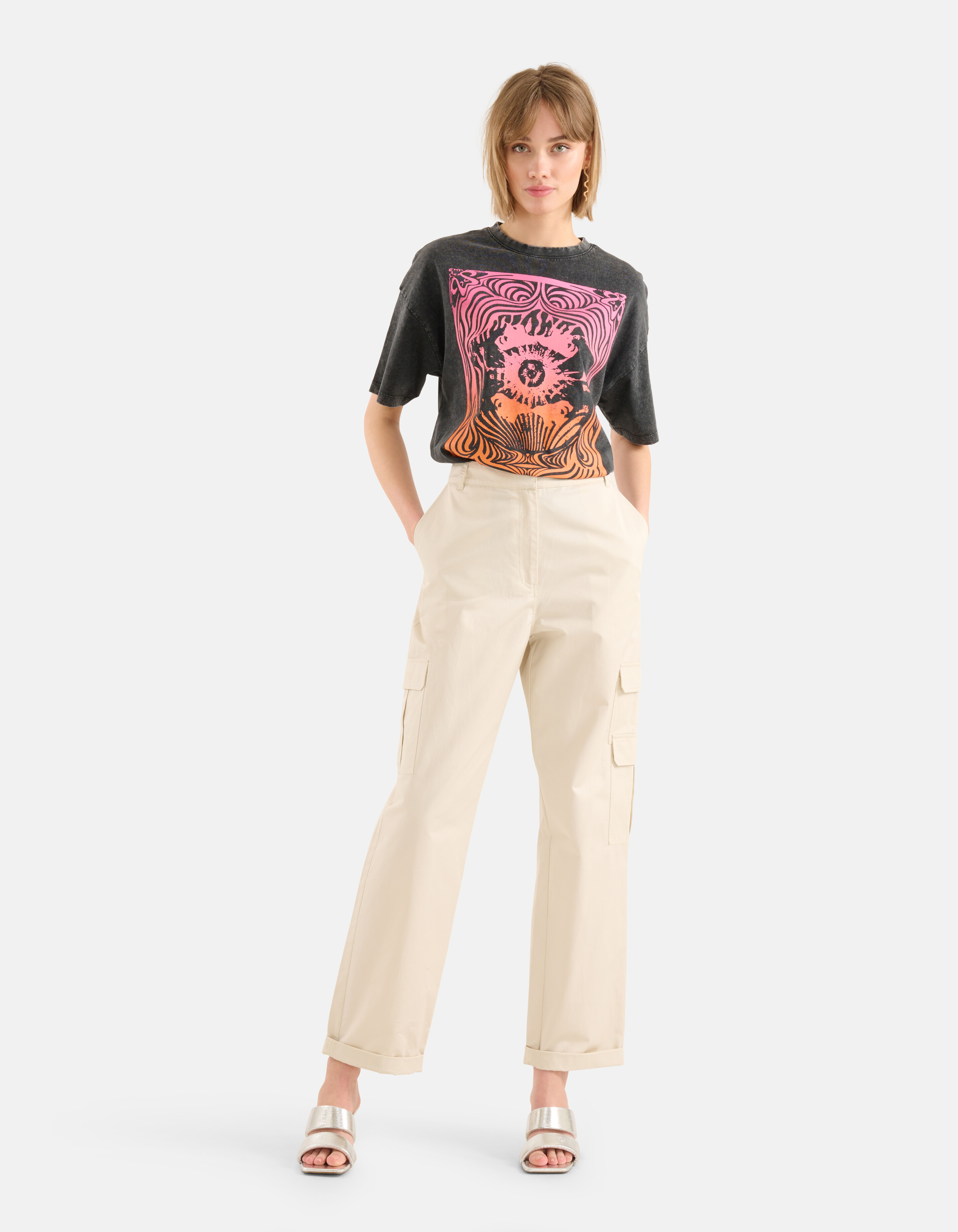Artwork T-shirt Dunkelgrau SHOEBY WOMEN