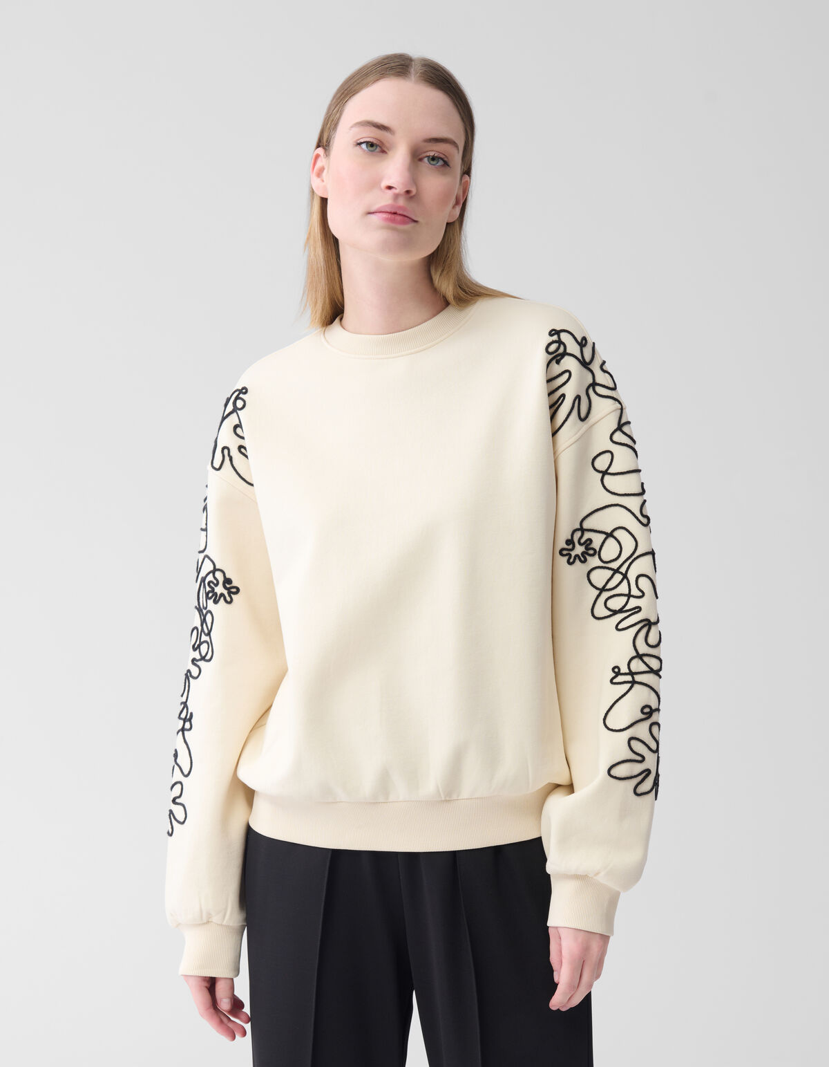 Stickerei Kunstwerk Pullover Off White SHOEBY WOMEN