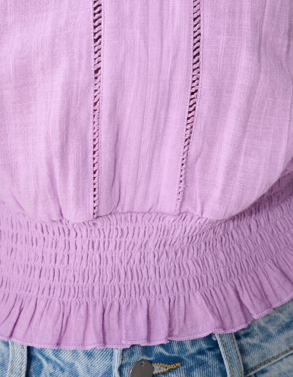 Tape Cropped Top Hellviolett SHOEBY WOMEN