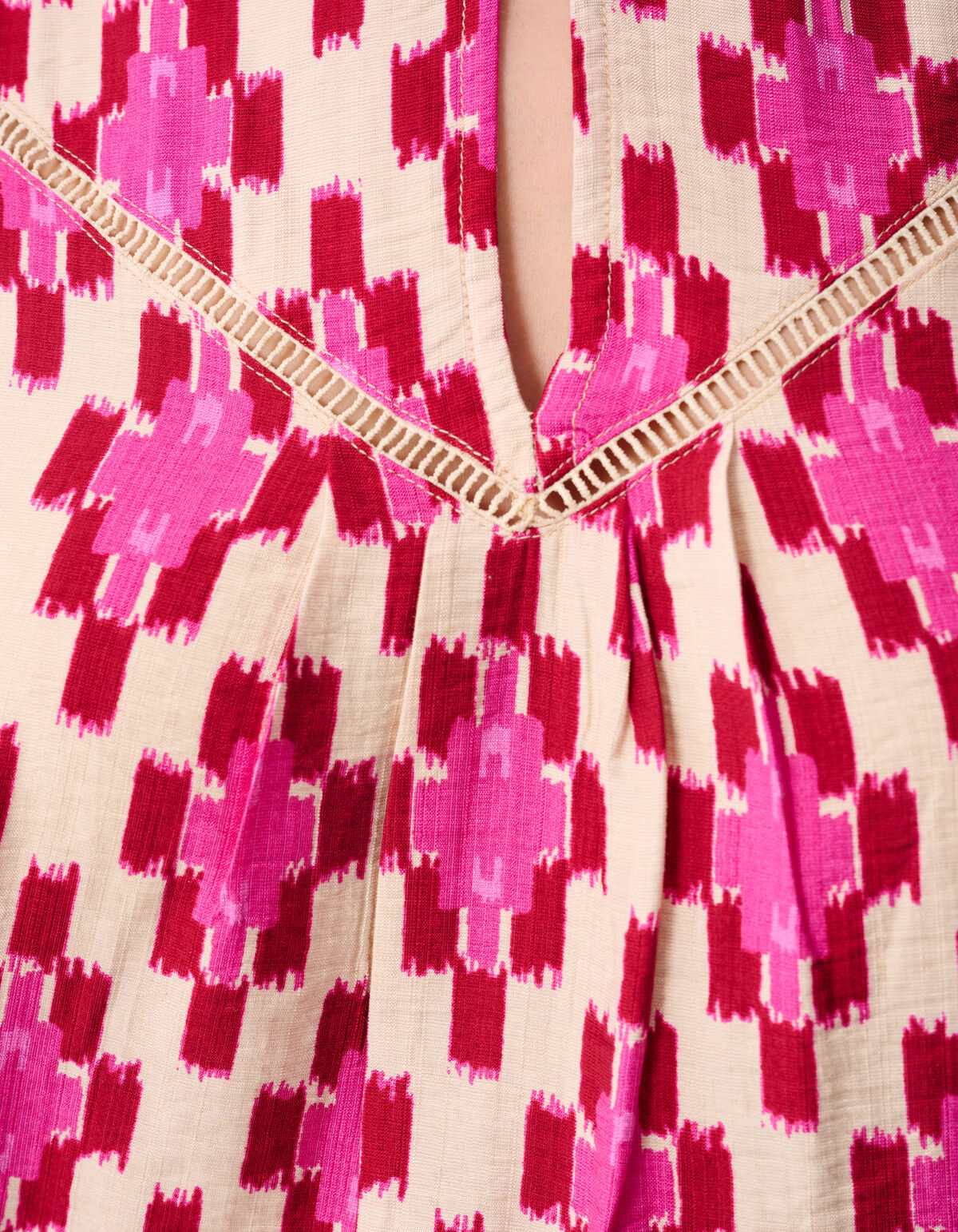 Bedrucktes Rüschentop Rosa SHOEBY WOMEN