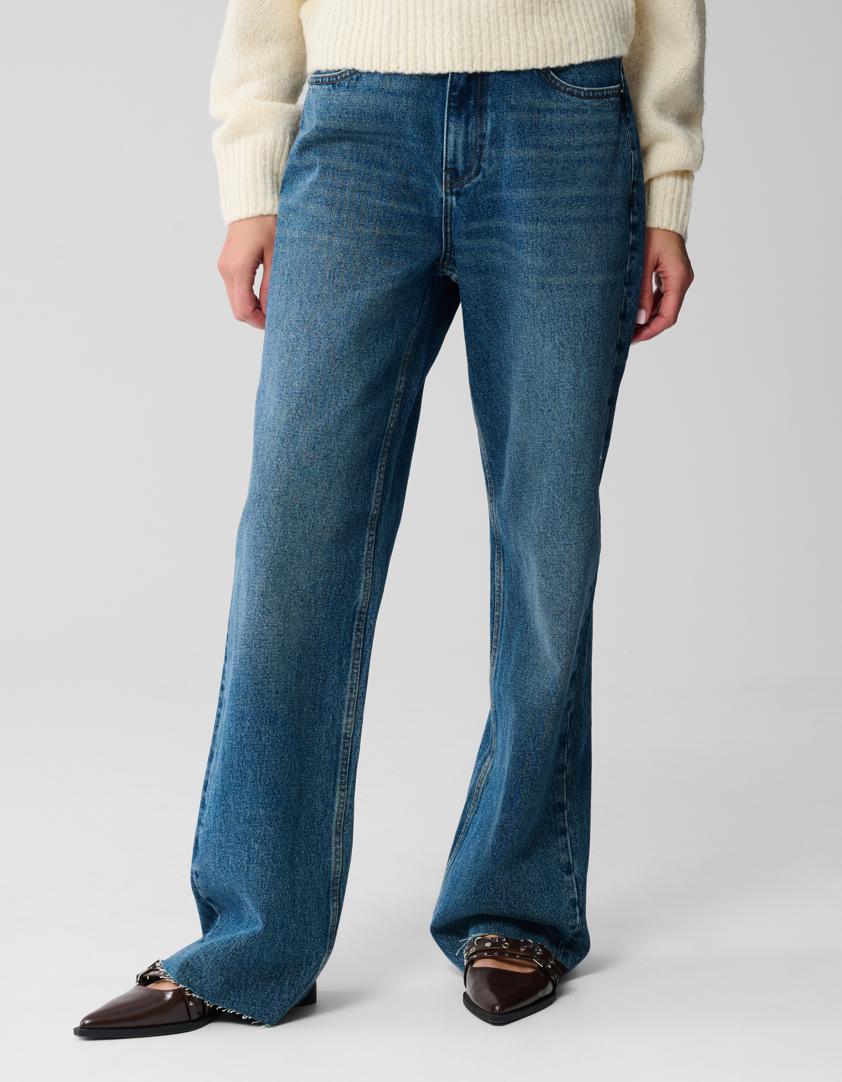 Weit geschnittene Jeans Extra Lang Dunkelblau SHOEBY WOMEN