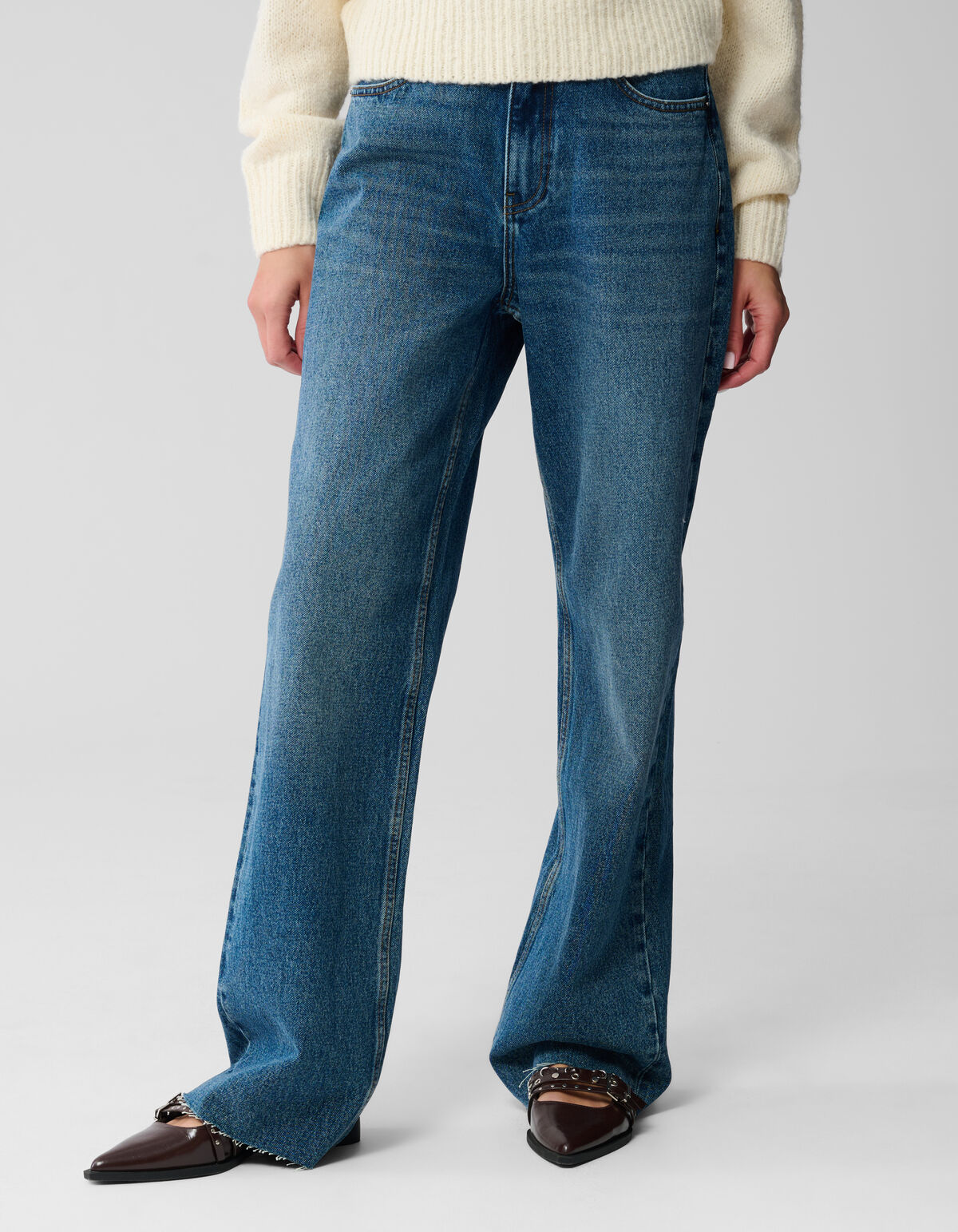 Weit geschnittene Jeans Extra Lang Dunkelblau SHOEBY WOMEN