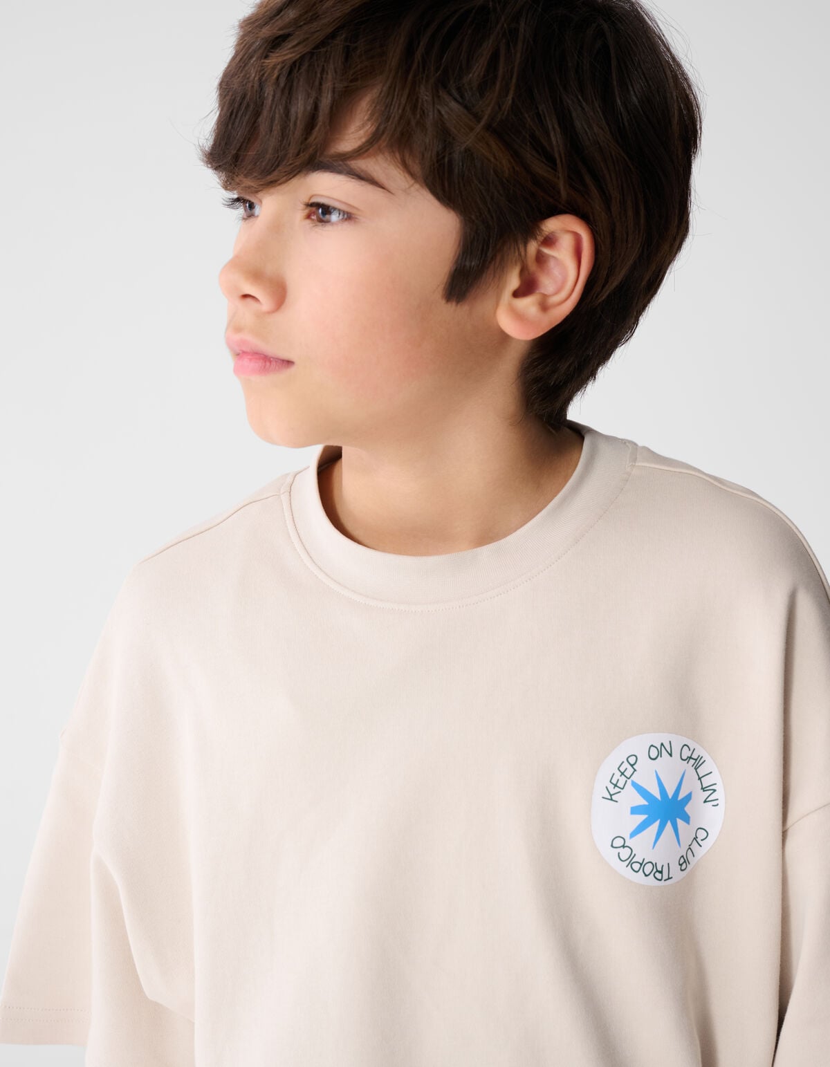 Chilling Artwork T-Shirt Beige SHOEBY BOYS