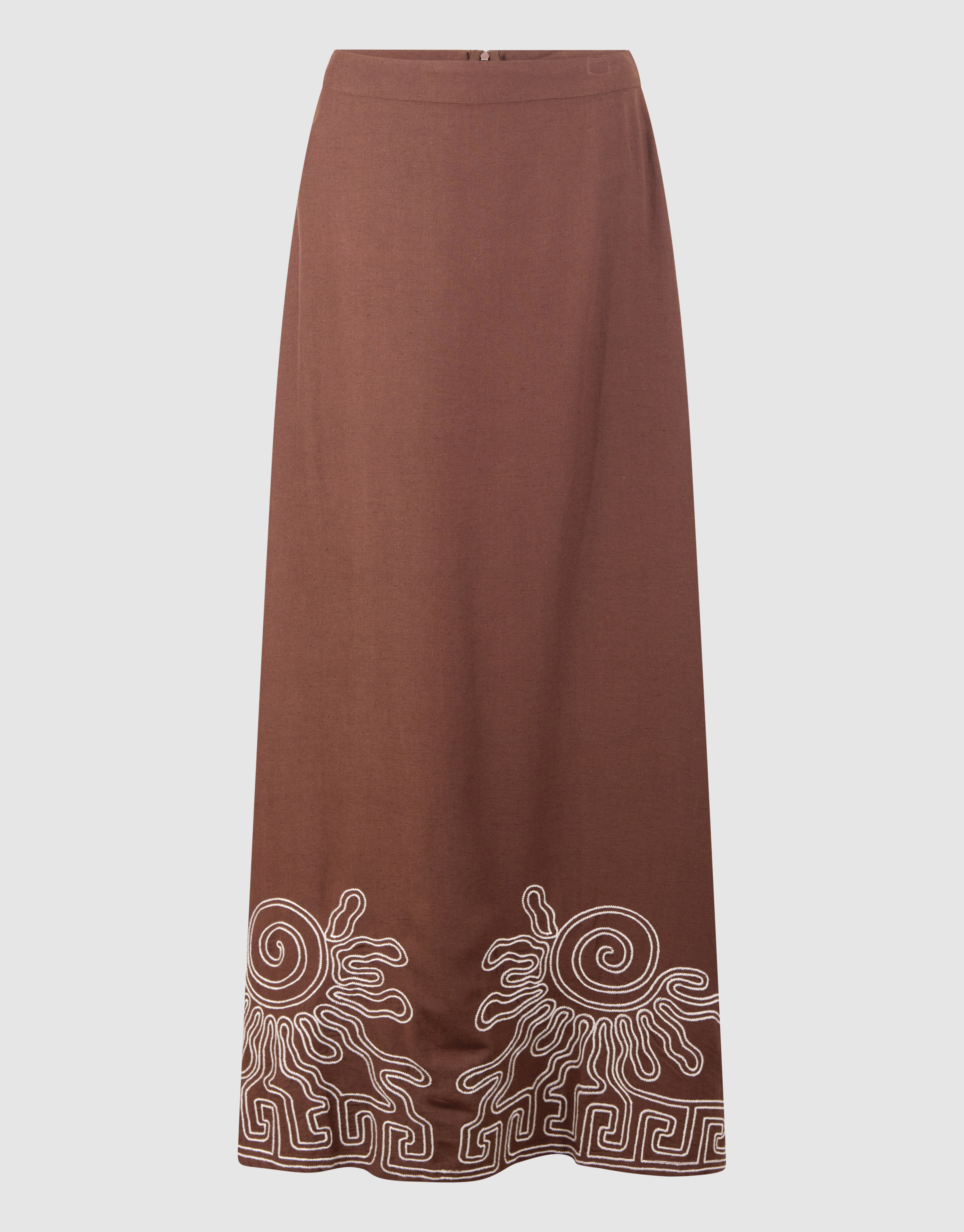Bestickter Maxi-Rock Braun SHOEBY WOMEN