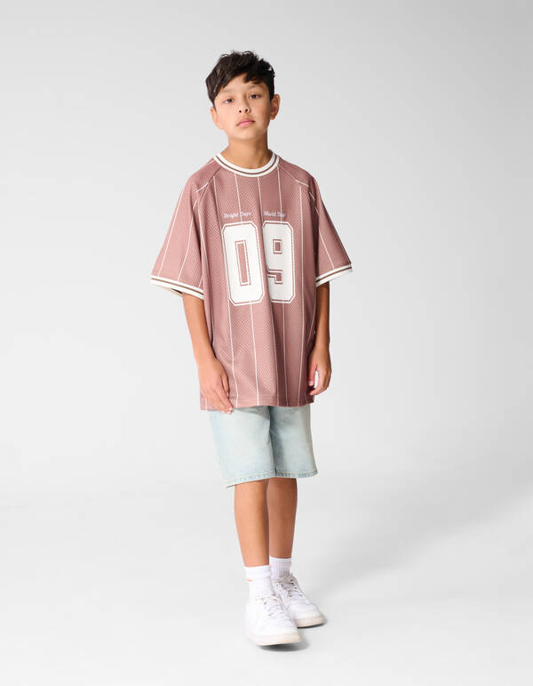 &Uuml;bergro&szlig;es sportliches T-Shirt in Braun SHOEBY BOYS