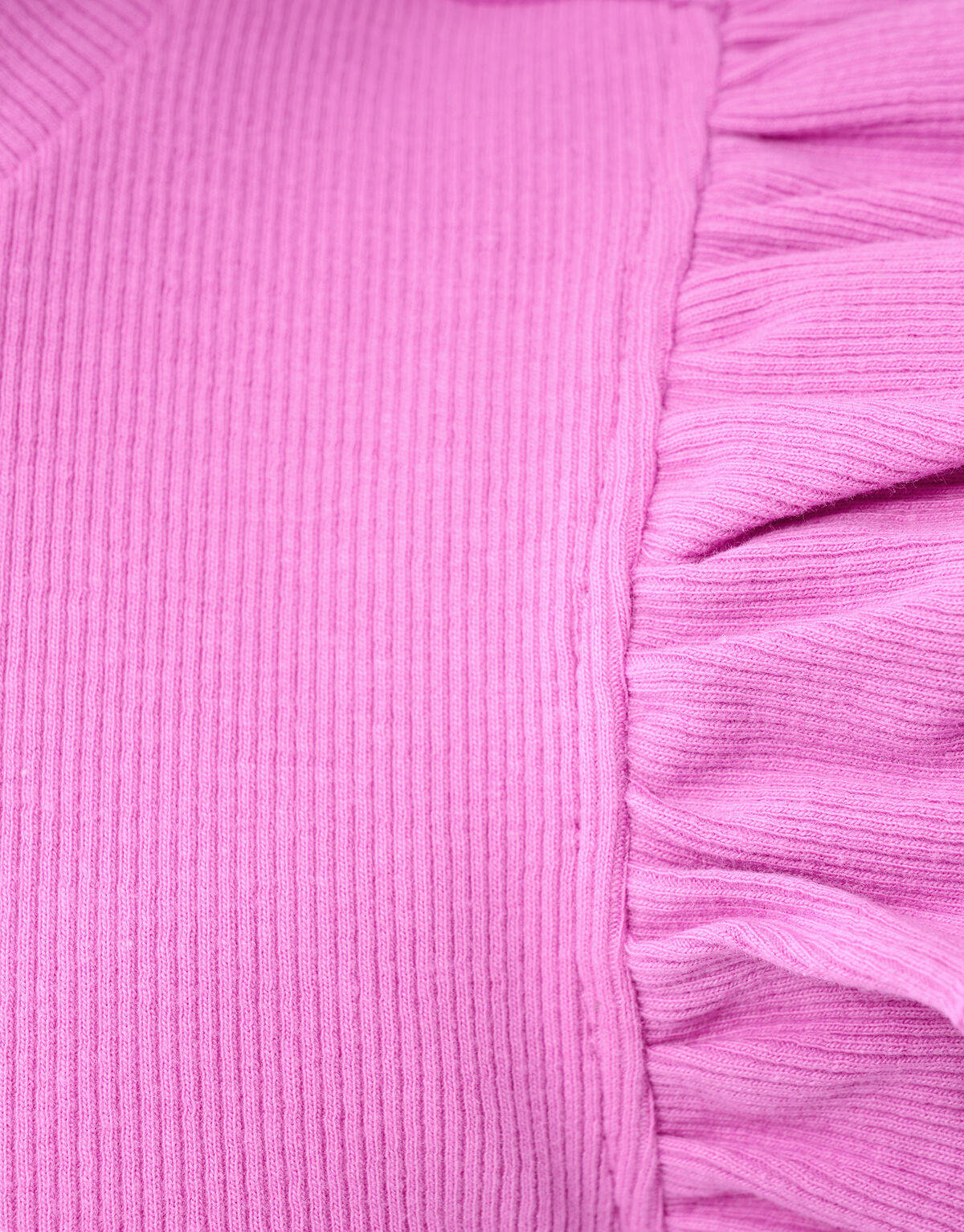 Ruffle Rib Top Rosa SHOEBY GIRLS