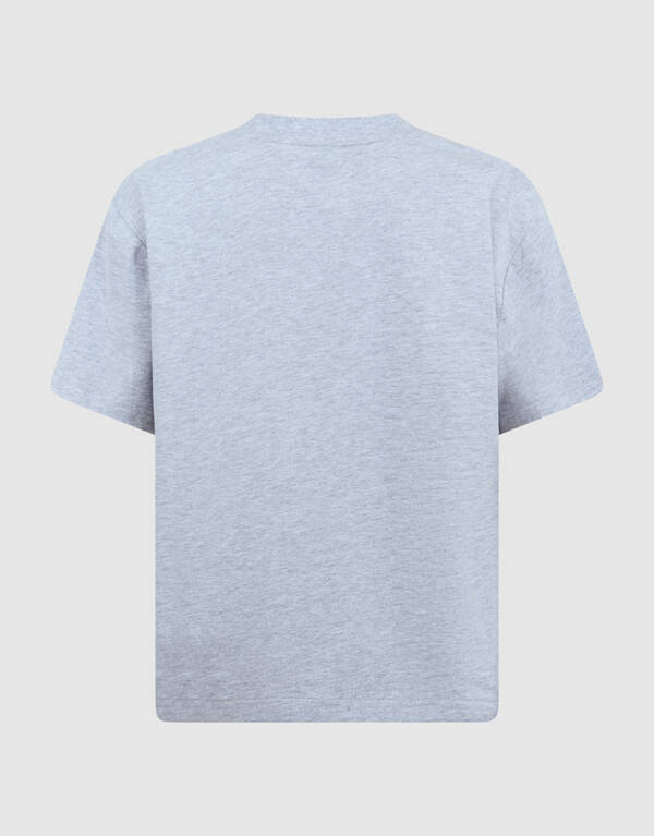 Graues T-Shirt mit Strassblumenmuster SHOEBY GIRLS