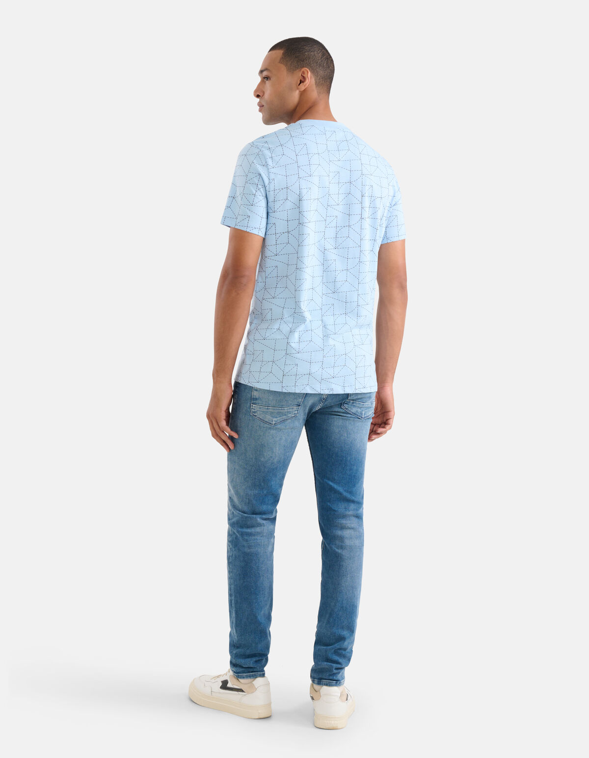 Bedrucktes T-shirt Hellblau SHOEBY MEN