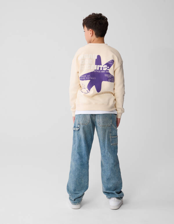 Urban Artwork Pullover Beige SHOEBY BOYS