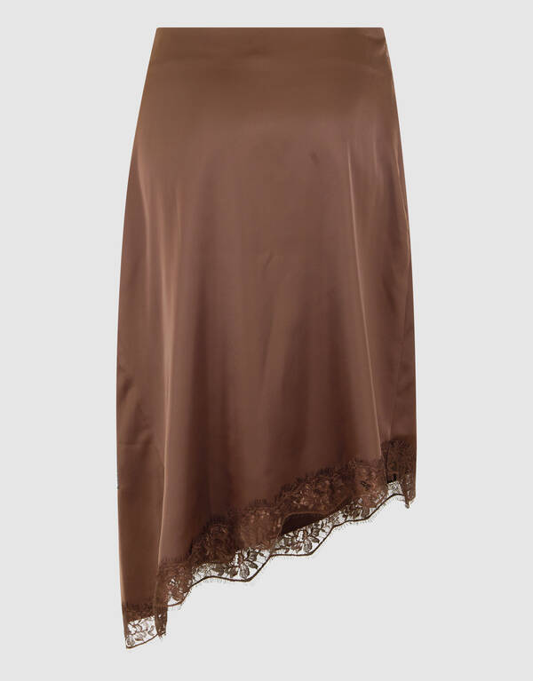 Asymmetrischer Rock Braun SHOEBY WOMEN