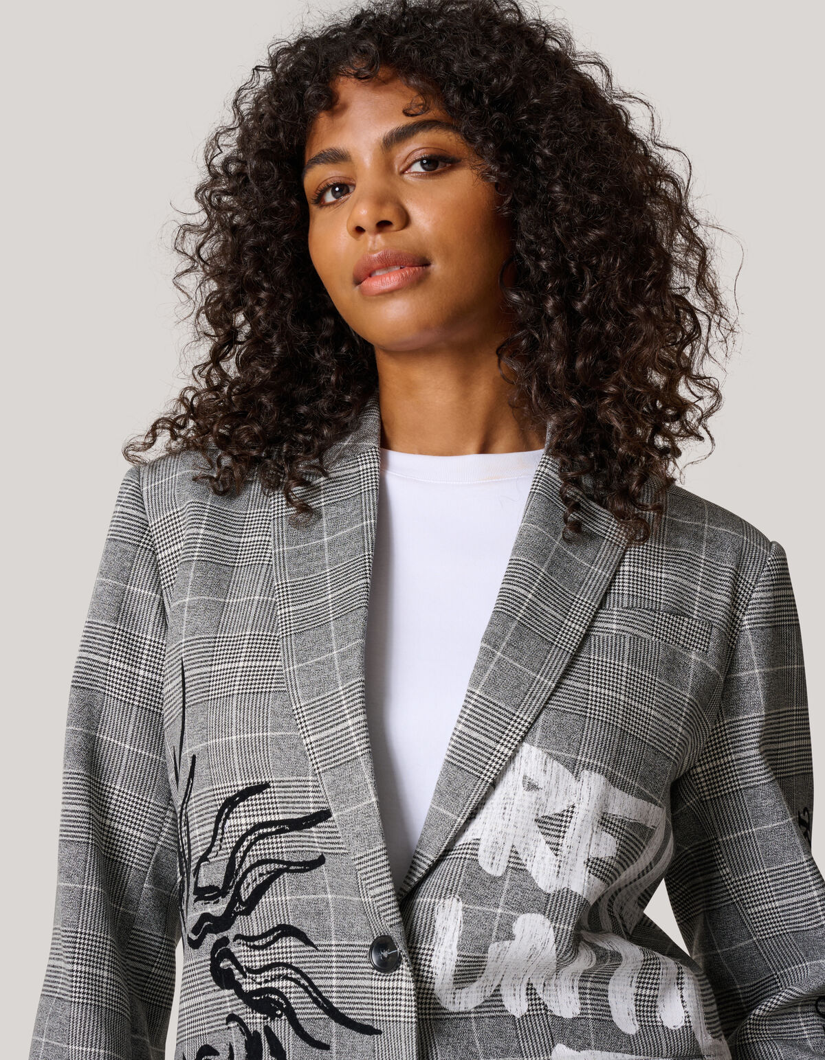 Text Blazer Grau SHOEBY WOMEN