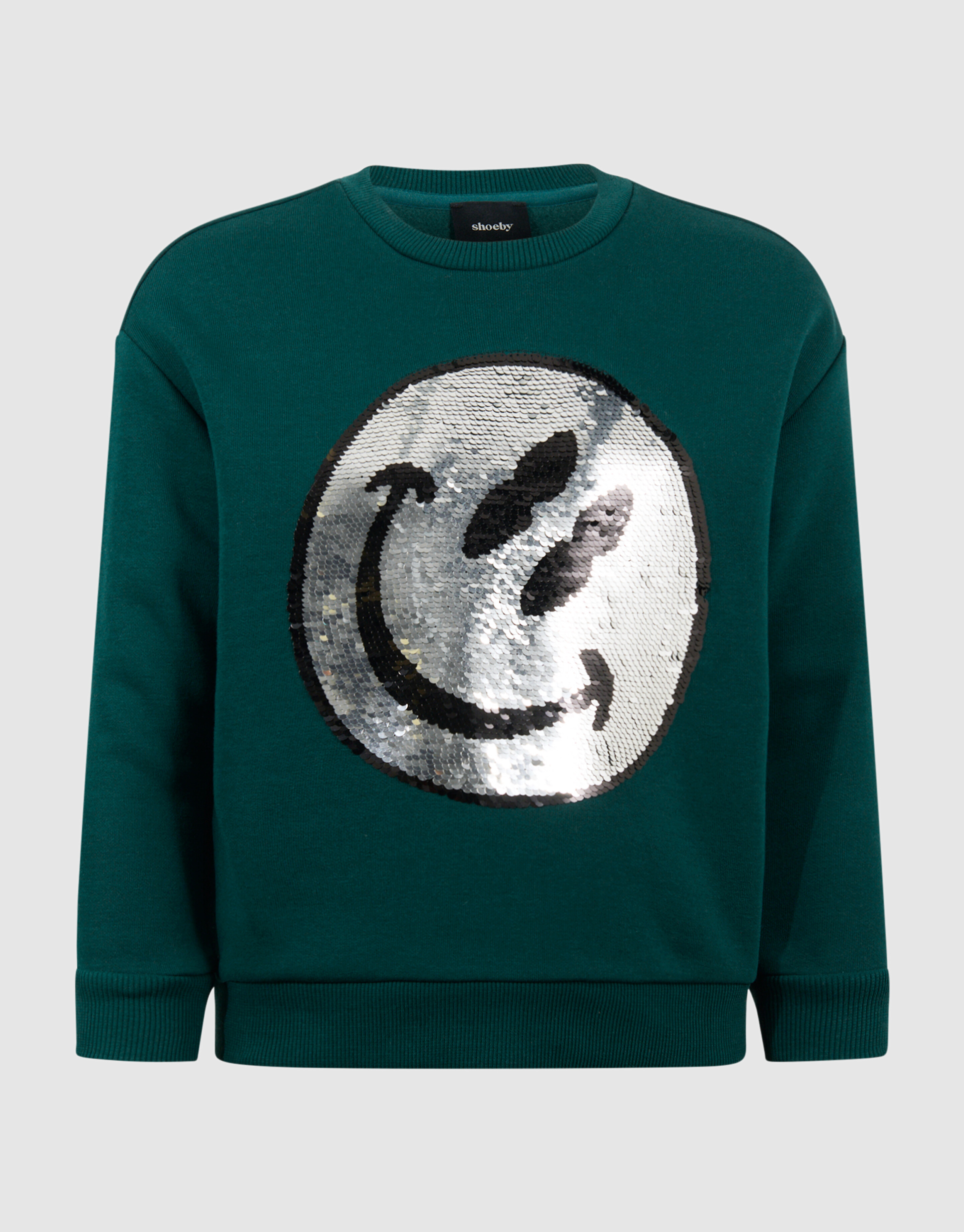 Zwei-Wege-Paillettenpullover Dunkelgr&uuml;n SHOEBY BOYS