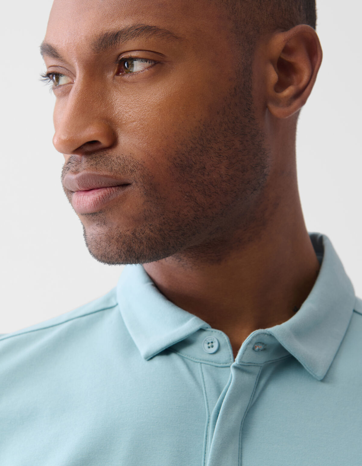 Jersey-Polo in Hellblau SHOEBY MEN