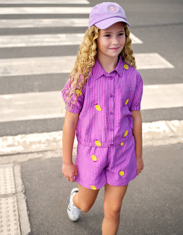 Zitrone Nadelstreifen Kurz Lila SHOEBY GIRLS