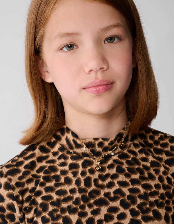 Leoparden-Langarmshirt Braun SHOEBY GIRLS