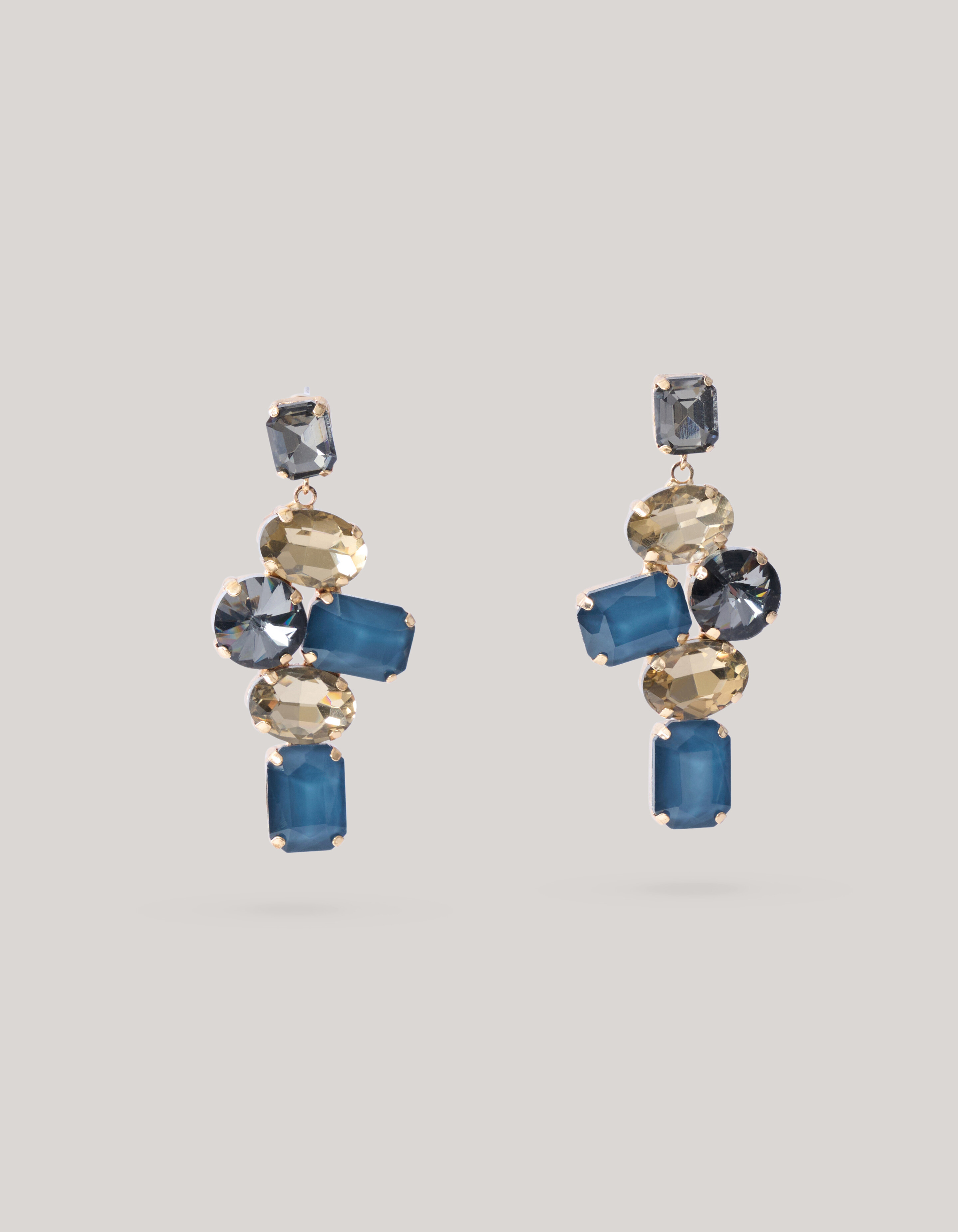 Hängende Strass-Ohrringe Blau SHOEBY ACCESSOIRES