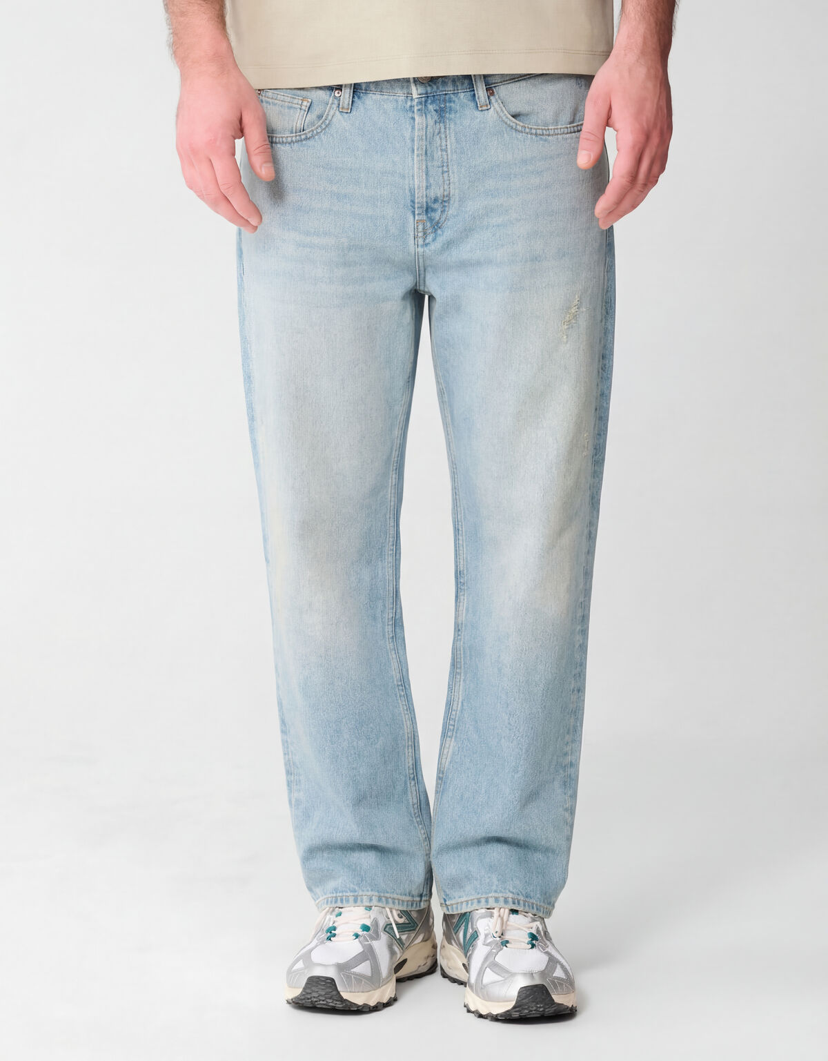 Zerst&ouml;rte Relaxed Fit Jeans, gebleicht, L32 SHOEBY MEN
