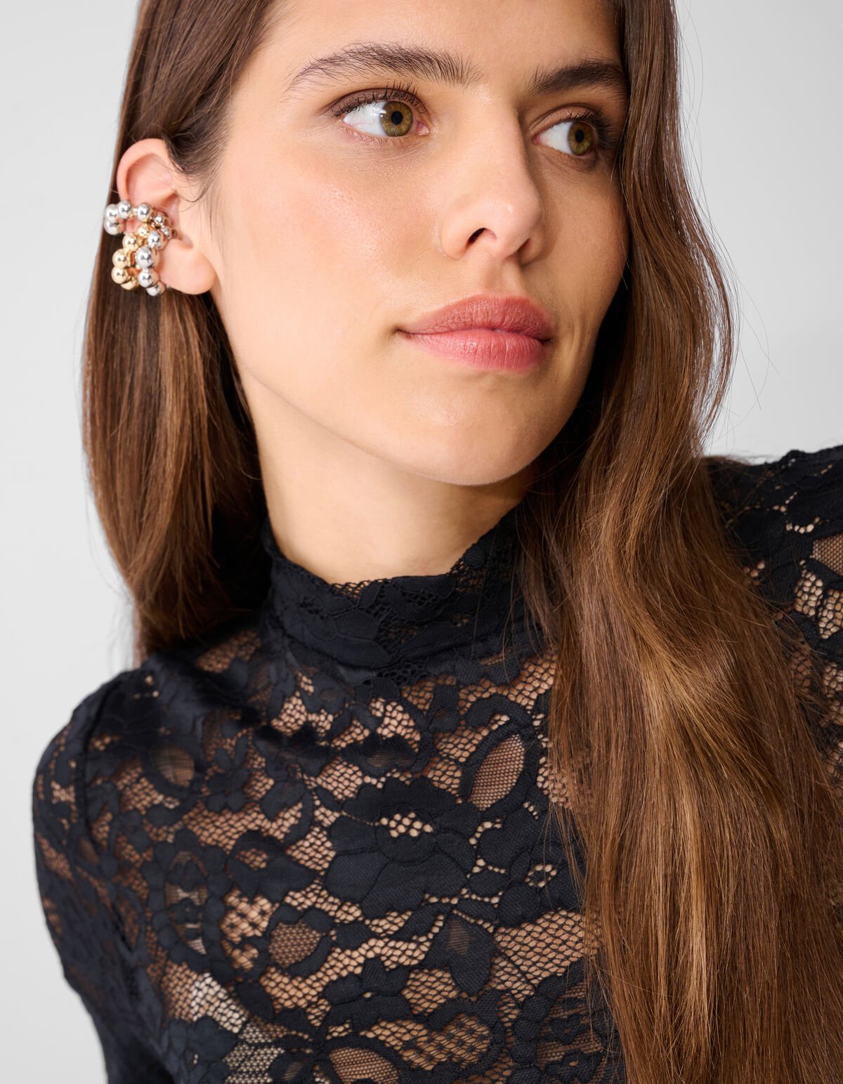 Schwarzes Spitzentop SHOEBY WOMEN