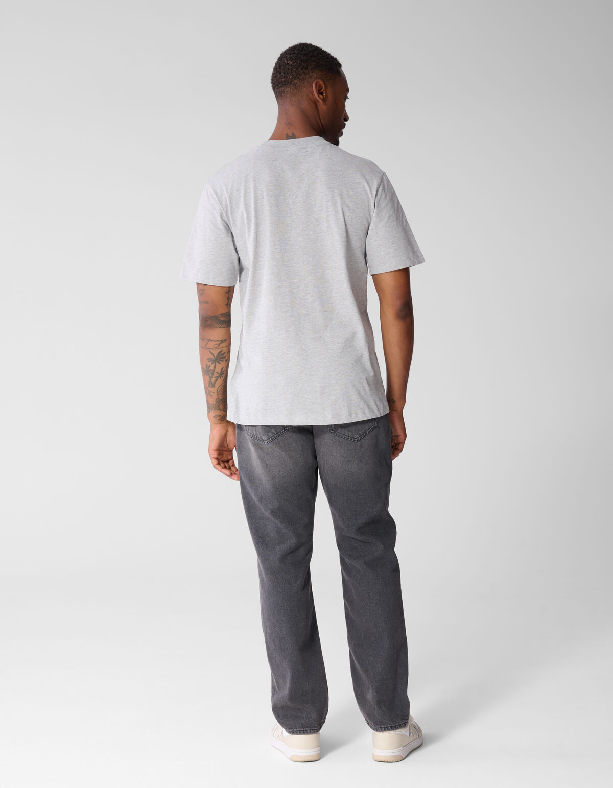 Diagonal-T-Shirt Hellgrau SHOEBY MEN