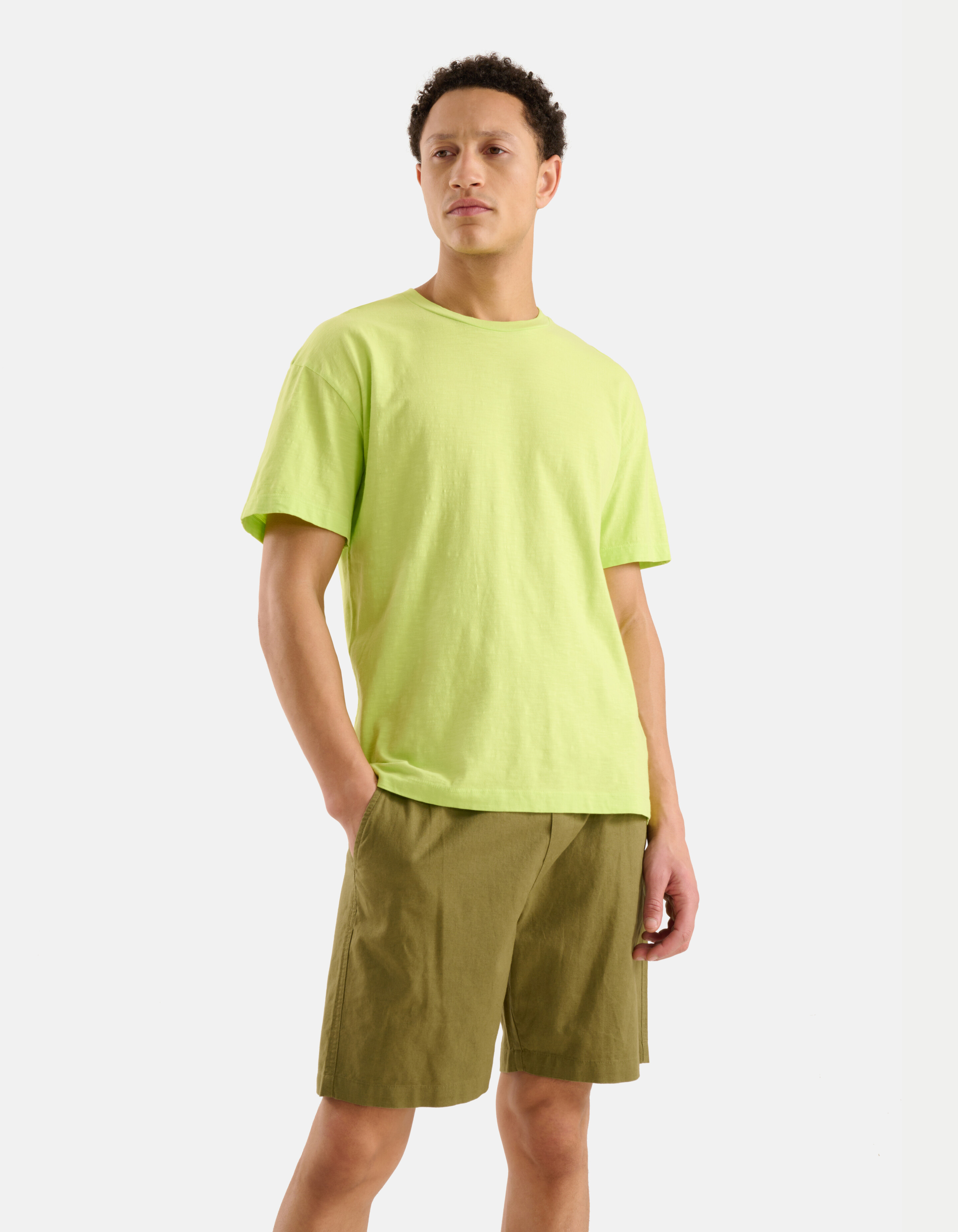 Leinen Short Dunkelgrün SHOEBY MEN
