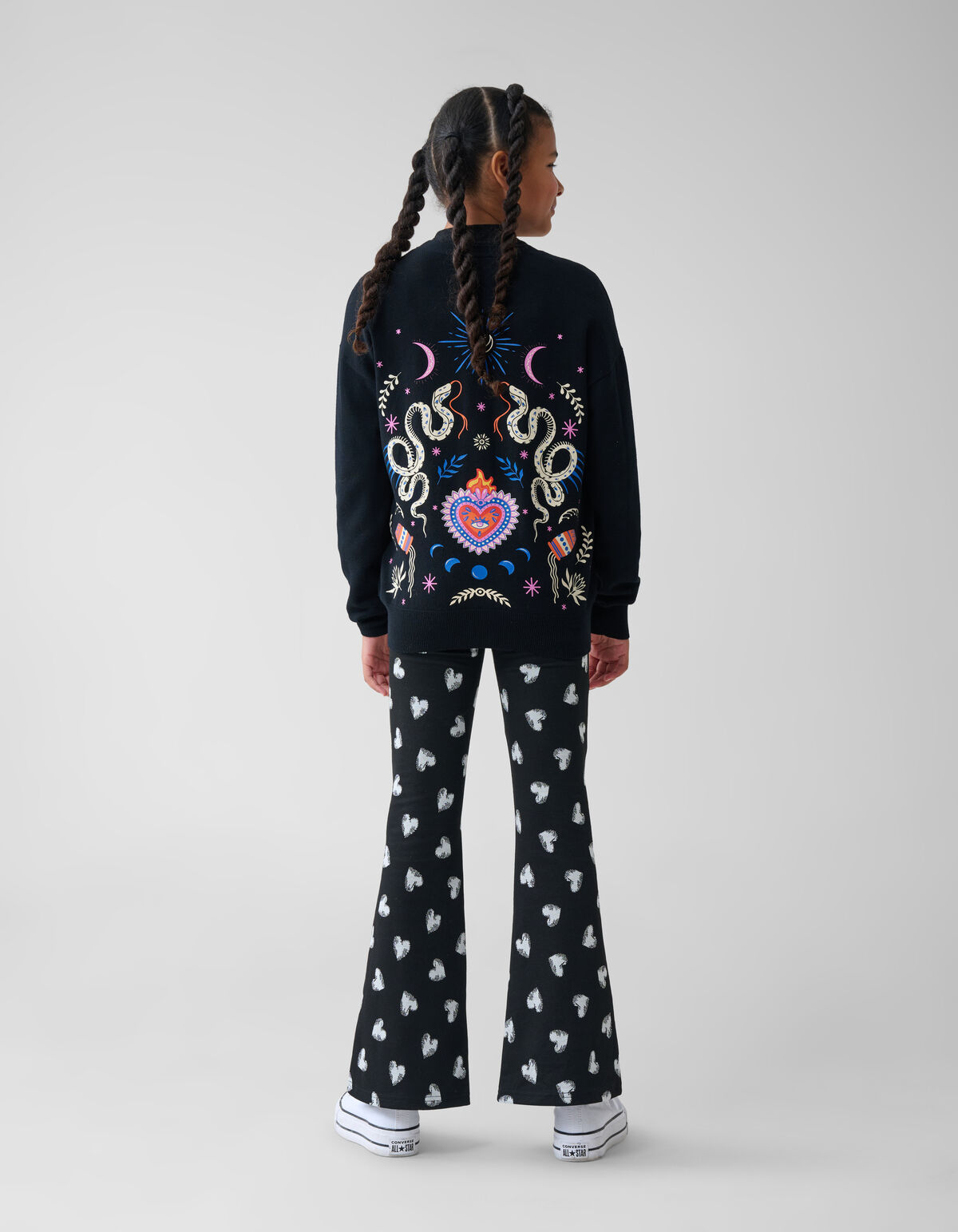 Bedruckter Cardigan Schwarz SHOEBY GIRLS