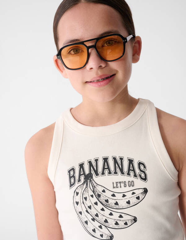 Bananen Top Gebrochen Wei&szlig; SHOEBY GIRLS