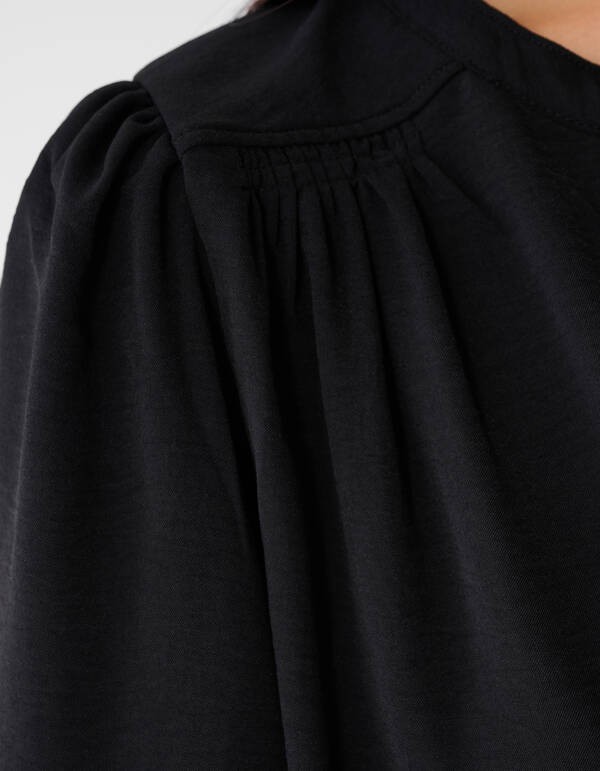 Twist Kurzarm-Top Schwarz SHOEBY WOMEN