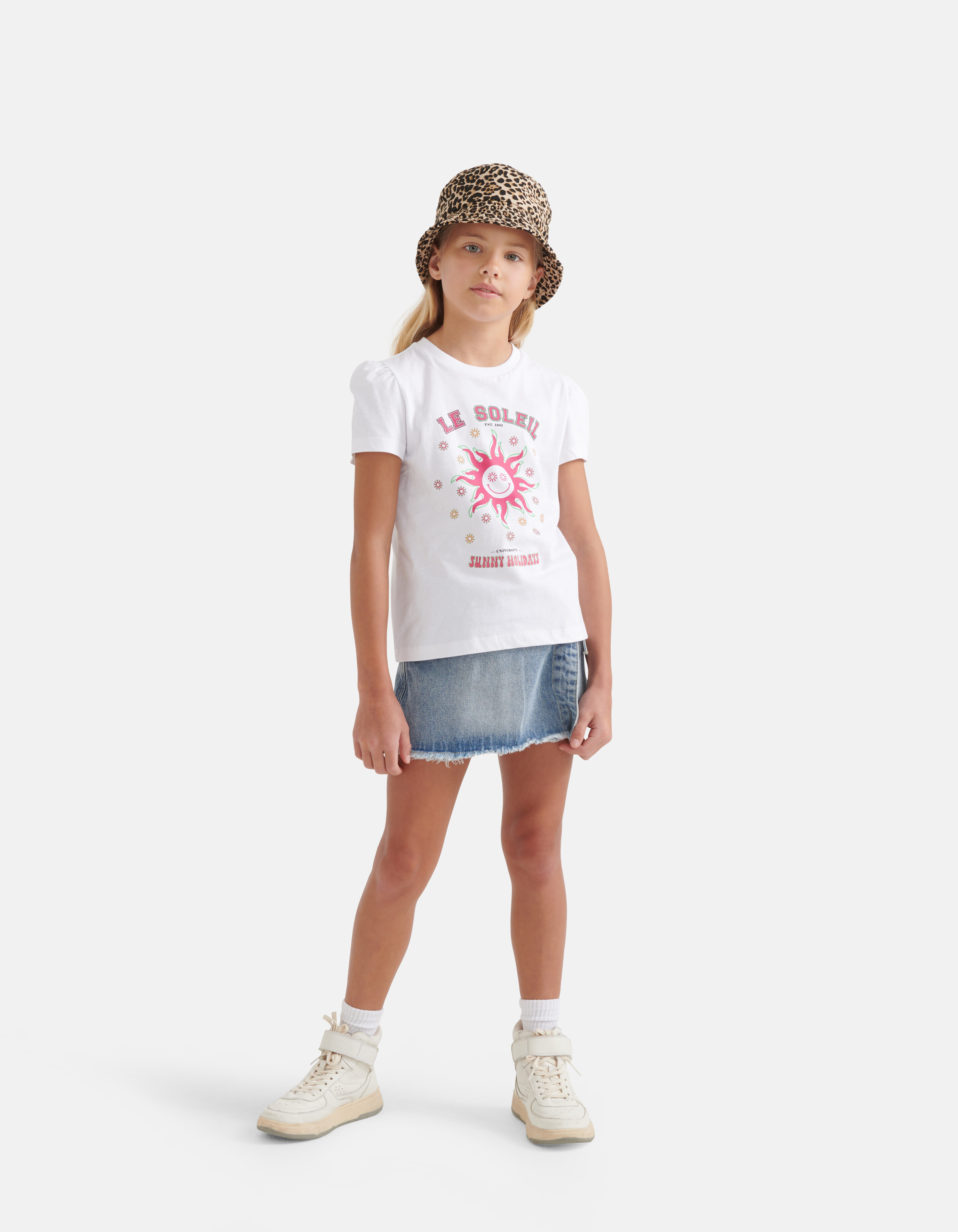 Bedrucktes T-shirt Weiß SHOEBY GIRLS