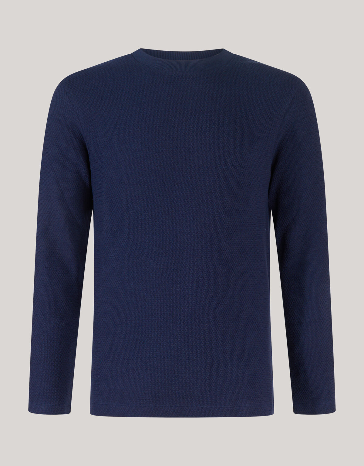 Struktur-Jersey-Langarmshirt Dunkelblau SHOEBY MEN