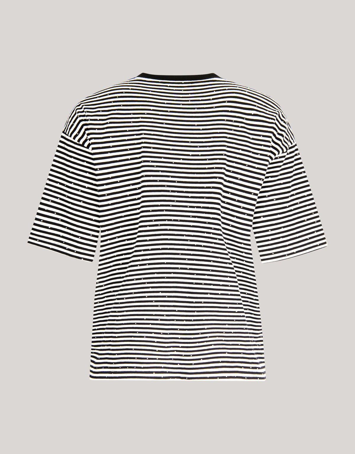 Gestreeptes Strass-T-Shirt in &Uuml;bergr&ouml;&szlig;e von Lizzy SHOEBY WOMEN