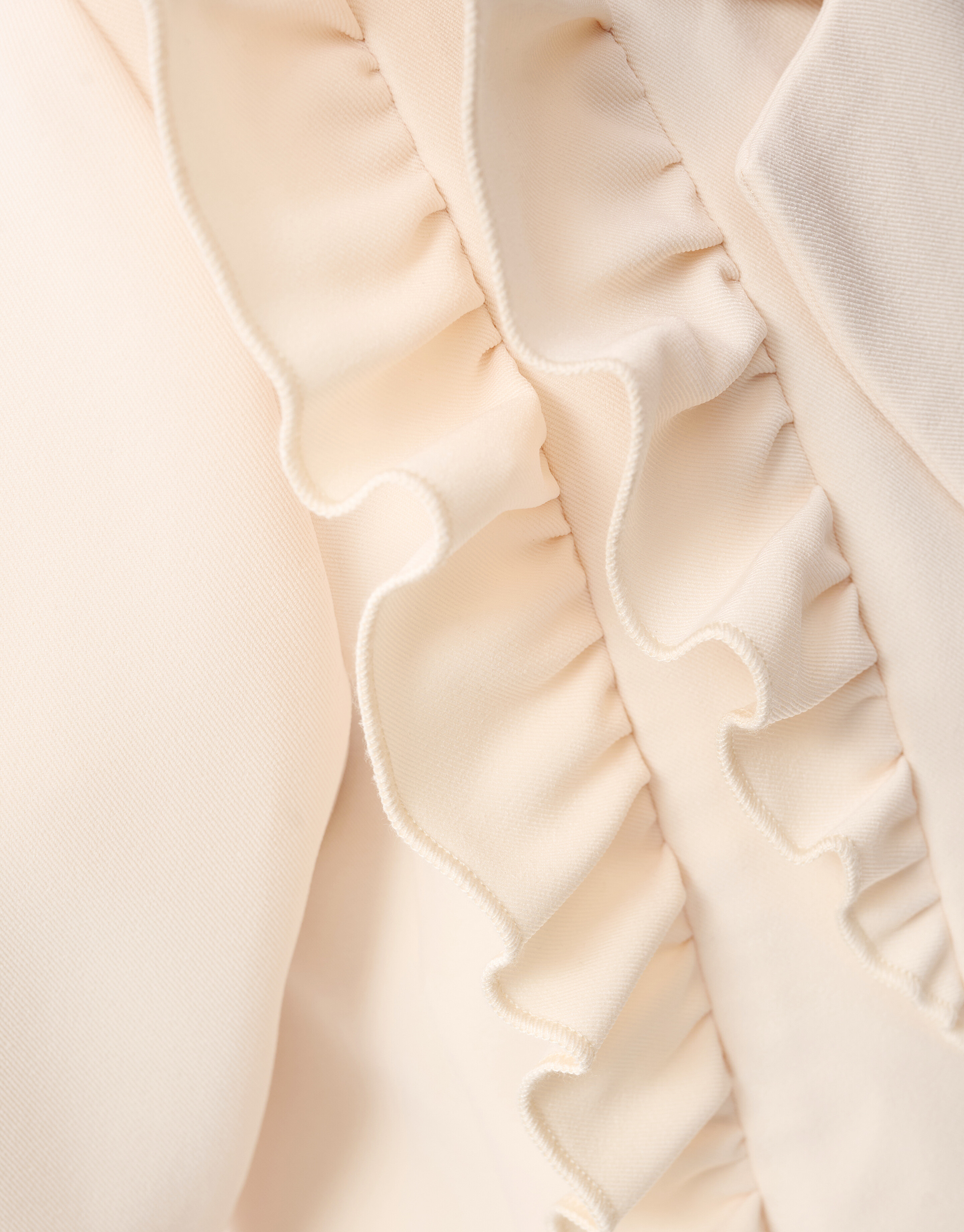 Cropped Ruffle Blazer Lichtgeel SHOEBY GIRLS