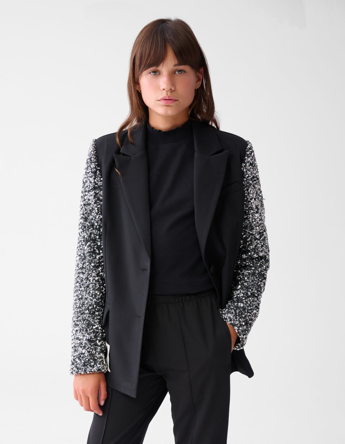 Pailletten-Mix-Blazer Schwarz SHOEBY GIRLS