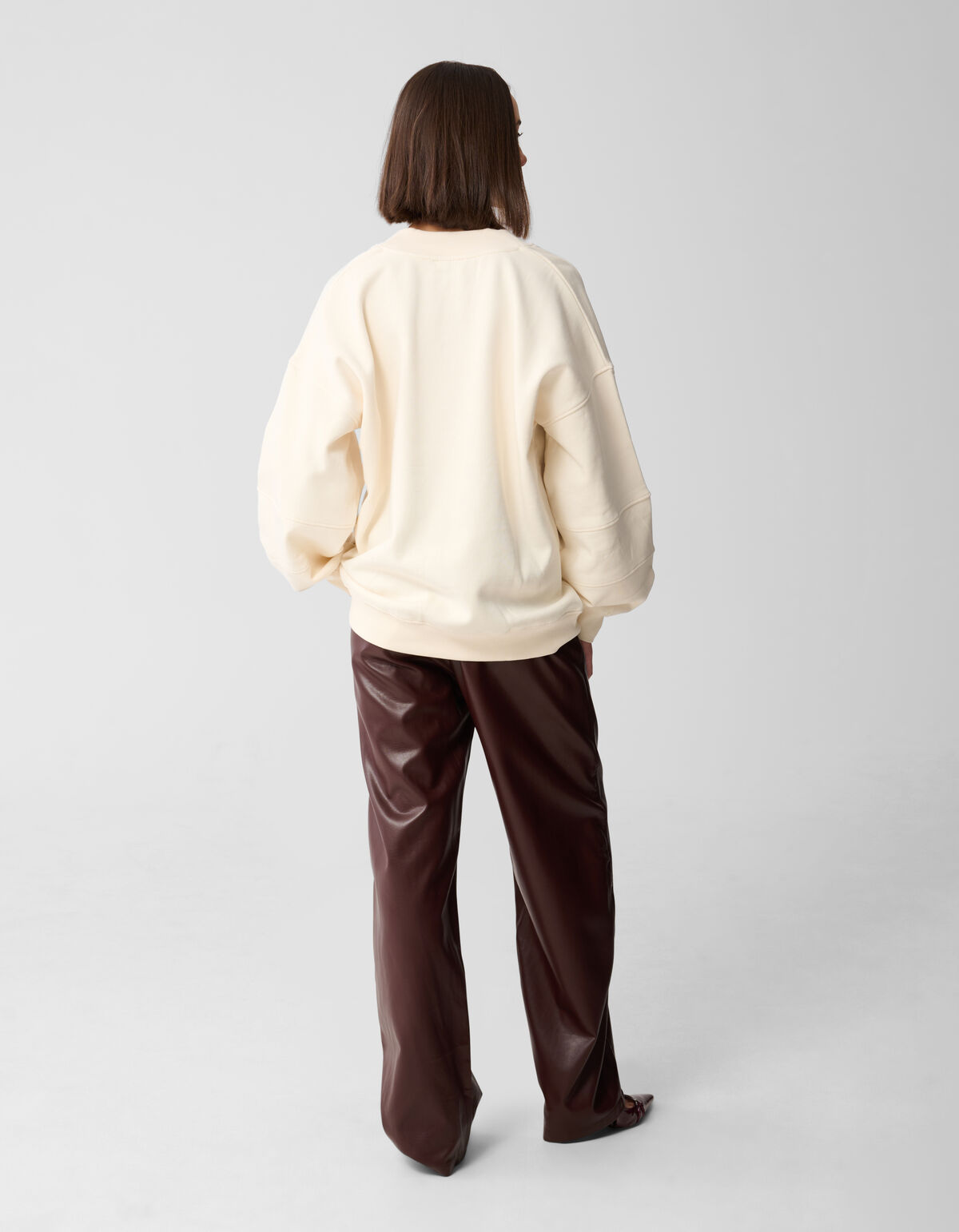 Varsity Logo Pullover Off White SHOEBY WOMEN